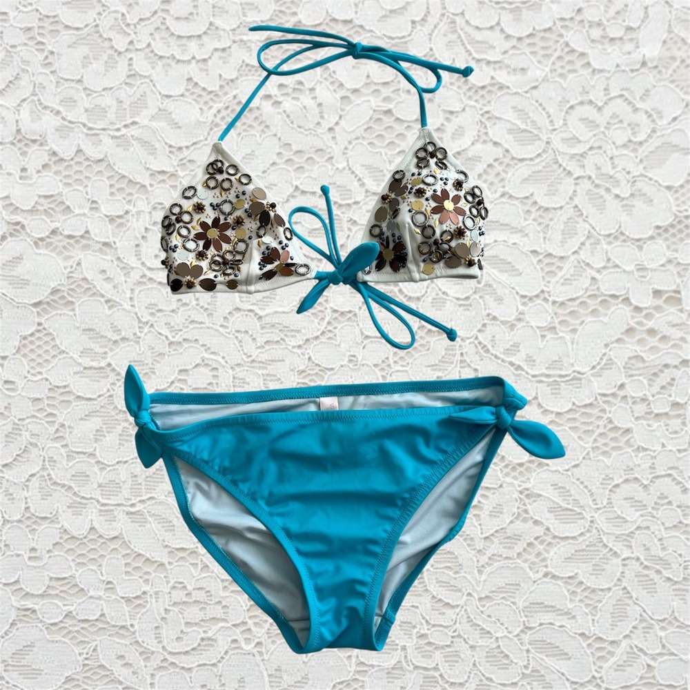 vintage victoria's secret beaded bikini